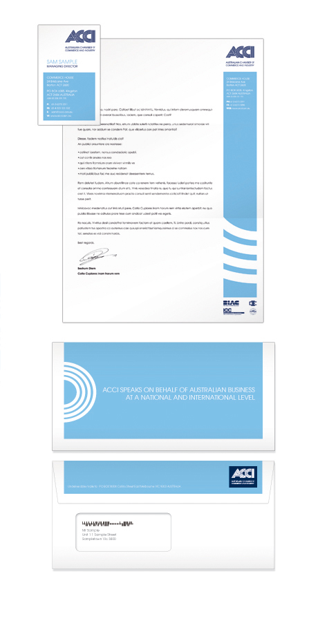 ACCI branding stationary ACCI branding stationary