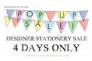 Notemaker’s pop-up stationery sale