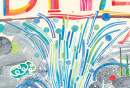 Detail of poster for The Cliff Dive, by Pat Bradbury