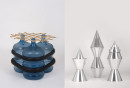 Left: Experiment 113 - Table - water bottle, bamboo, tyre (inner). Right: Experiment 134 - Stools - aluminium. © Field Experiments