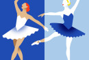 The contrast of two dancers performing two different ballets, by Eirian Chapman