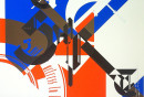 Screen printed poster from 1991 by Jonathan Barnbrook featuring his black letter font ‘Bastard’.