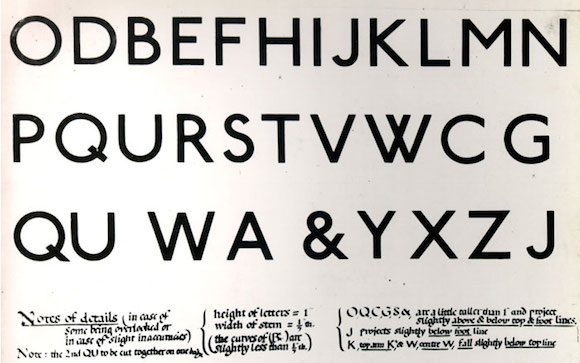 Edward Johnston's hand drawn original